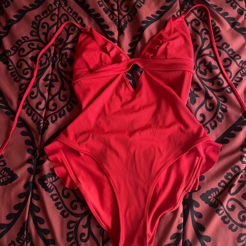 Red One-Piece Swimsuit